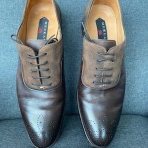 Mezlan Leather and suede lace up oxfords